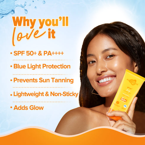 Aqualogica Glow+ Dewy Lightweight & Hydrating Sunscreen